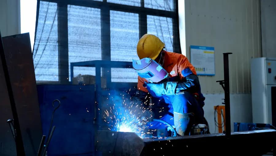 Industrial environment with machinery and production processes